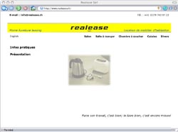 Realease s&agrave;rl - Page d'accueil
